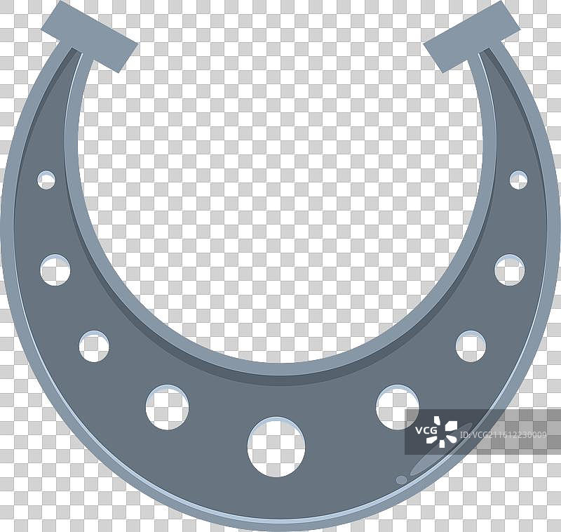 带来好运和财富的银制马蹄铁图片素材