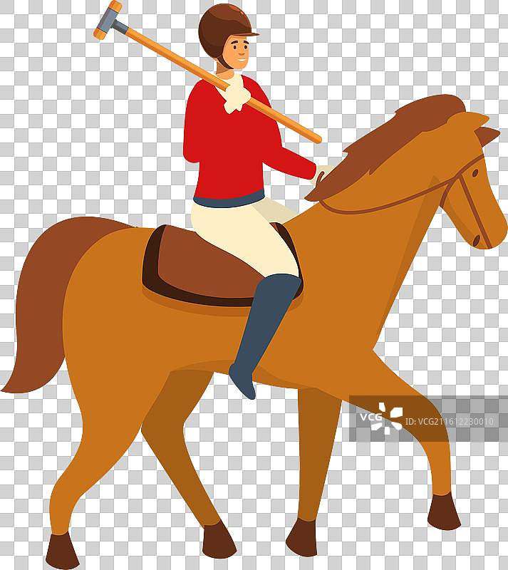 专业的骑师骑着马并手持缰绳图片素材