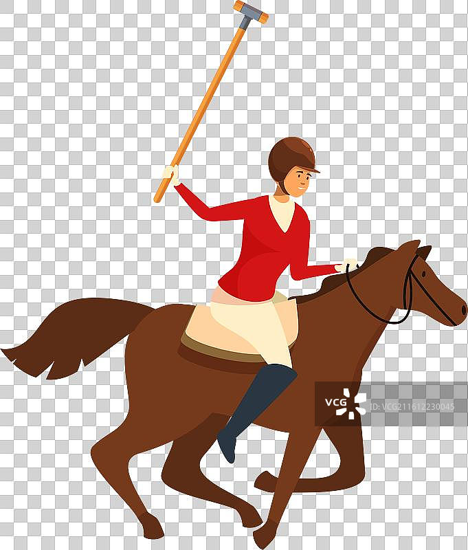 骑马打马球的女性骑师图片素材