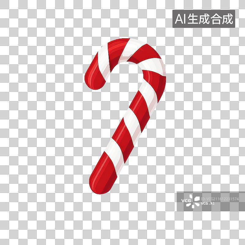 【AI数字艺术】红白条纹拐杖糖圣诞节甜品图形图片素材