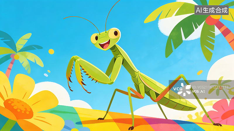 【AI数字艺术】螳螂益虫图片素材
