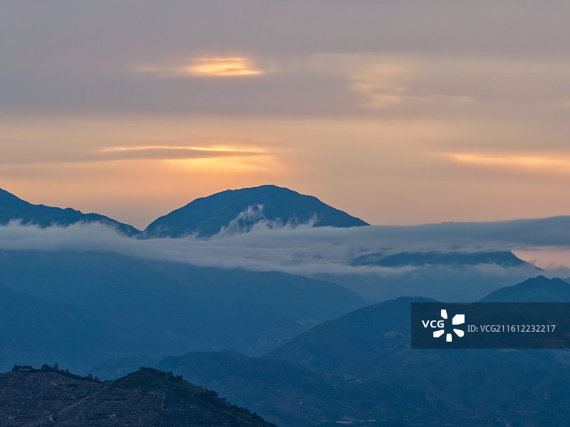 航拍广东梅州大埔大东镇白土村图片素材