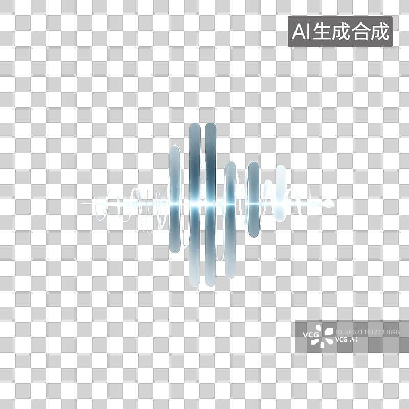 【AI数字艺术】竖向细条构成的极简声纹波形图标图片素材