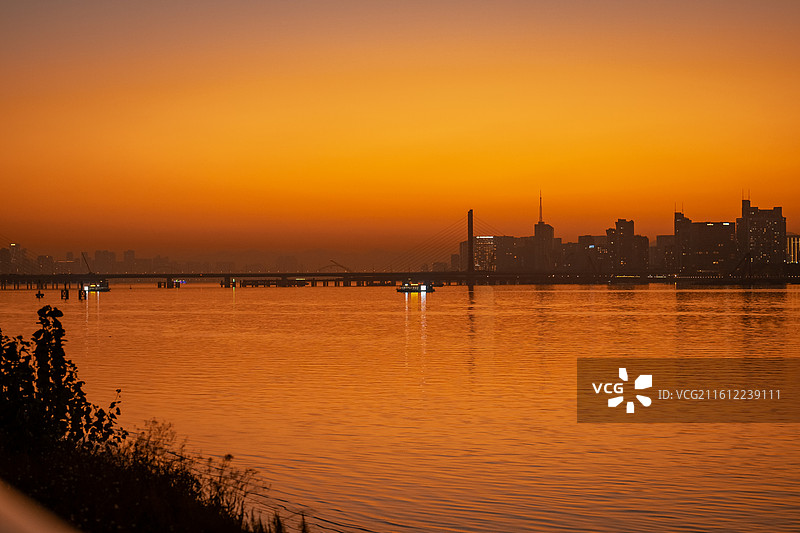 杭州钱江新城 经济 都市圈 黄昏 日落 美景 消费 城市 都市 风格 中国 浙江图片素材