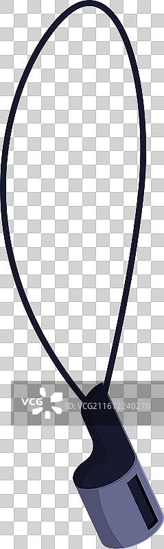 挂在挂绳上的黑色哨子，供裁判使用图片素材