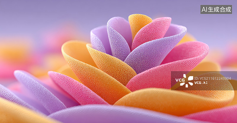 【AI数字艺术】彩色织物花瓣图片素材