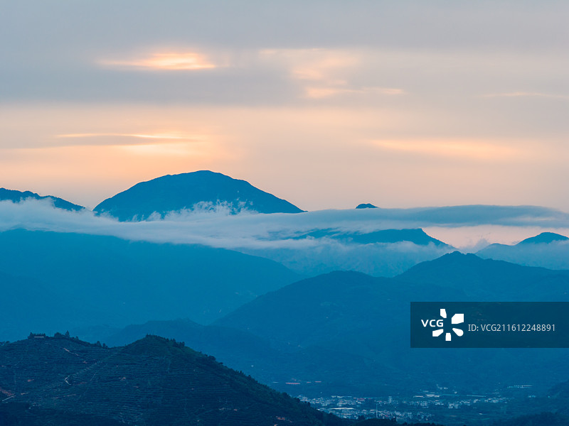航拍广东梅州大埔大东镇白土村图片素材