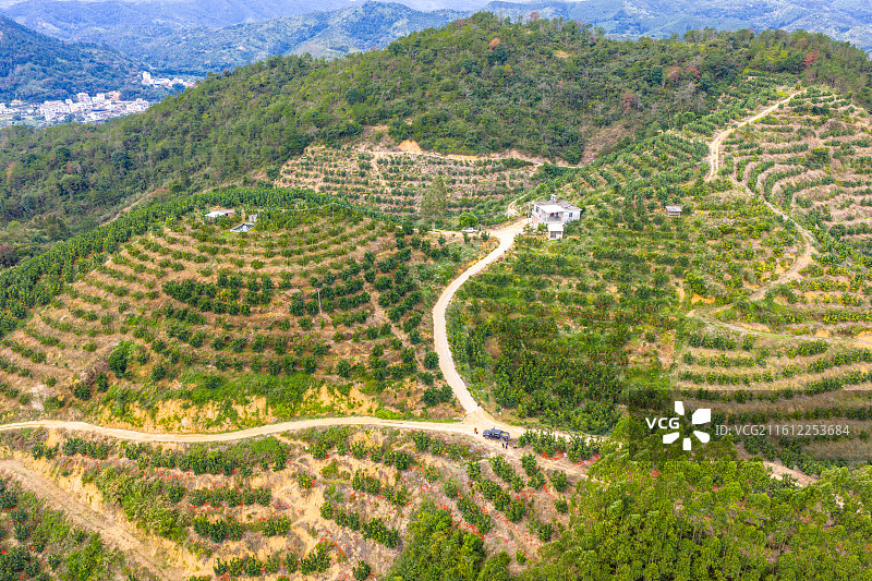 航拍广东梅州大埔大东镇白土村图片素材