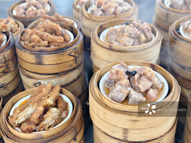 阿那亚美食 广式早茶蒸笼点心图片素材