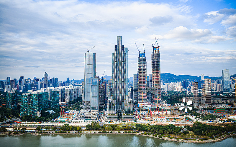 深圳湾超级总部招商银行总部大厦航拍图片素材