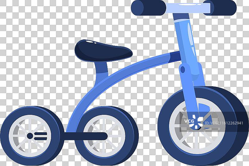 蓝色的平衡车帮助幼儿发展运动能力图片素材