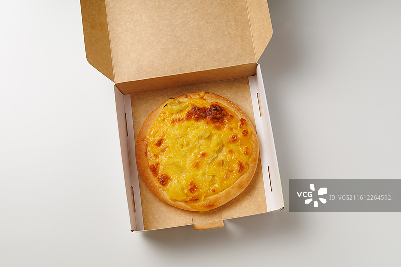 榴莲味披萨特写图片素材