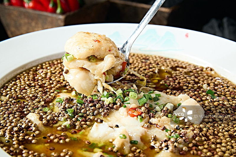 川香椒麻水煮鱼片图片素材