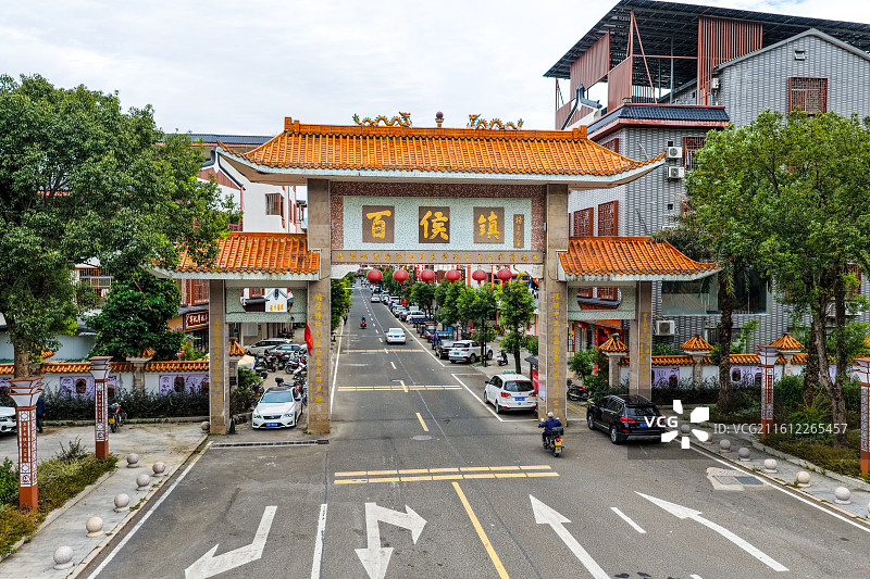 航拍广东梅州大埔百侯镇图片素材