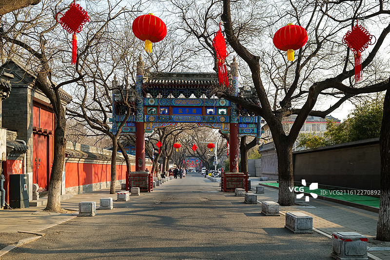 北京国子监牌坊图片素材