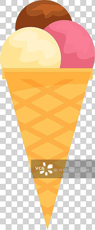 巧克力香草冰淇淋甜筒直立图片素材