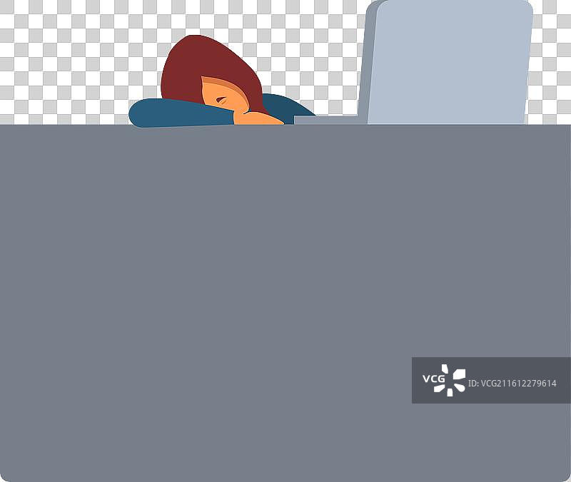 年轻的办公室职员在工作场所附近睡觉图片素材