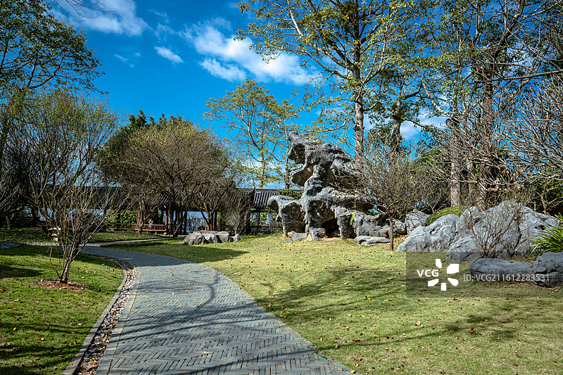 南宁青秀山中式庭院图片素材