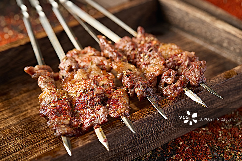 美味烧烤猪五花肉串图片素材