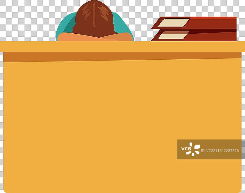 疲惫的办公室职员伏案而睡图片素材