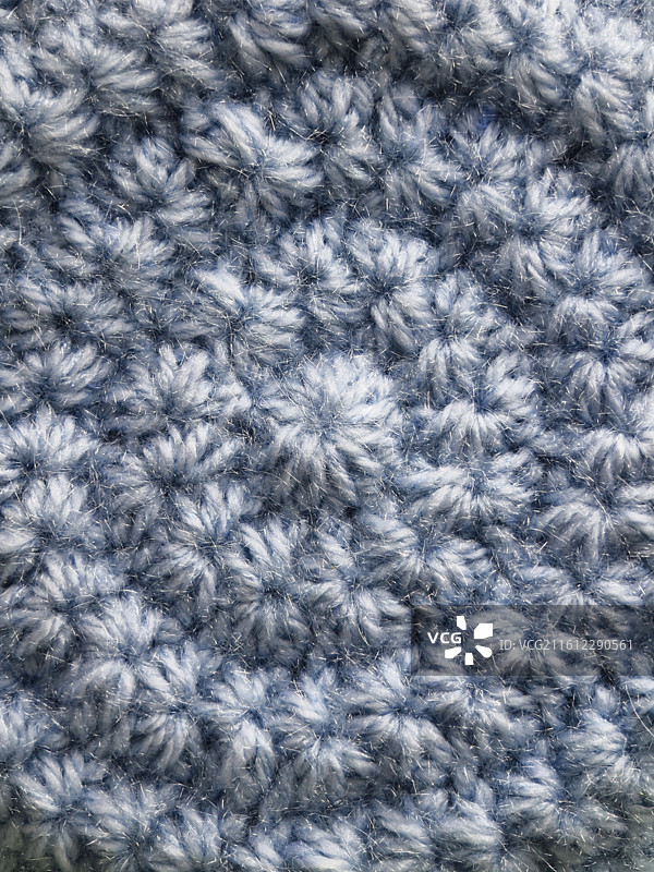 毛线织法 纹路 蓝色织物全帧拍摄图片素材