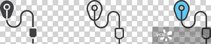 白色背景上的麻醉图标集图片素材