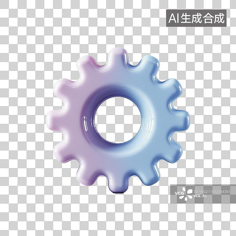 【AI数字艺术】可爱齿轮图标图片素材