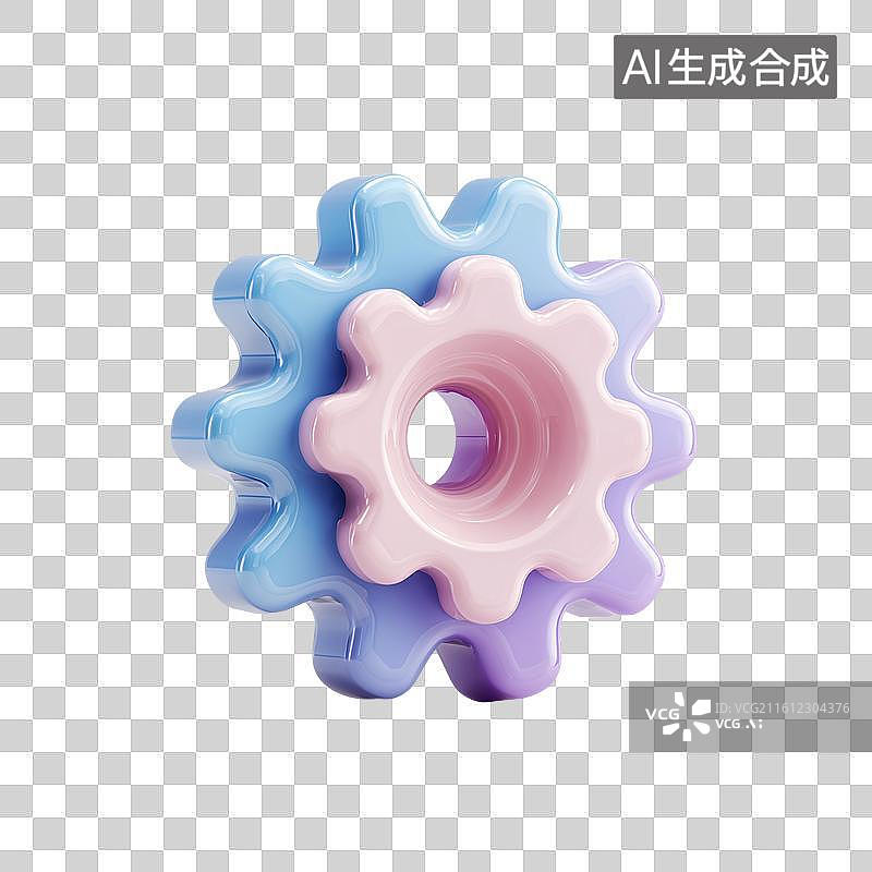 【AI数字艺术】可爱齿轮图标图片素材