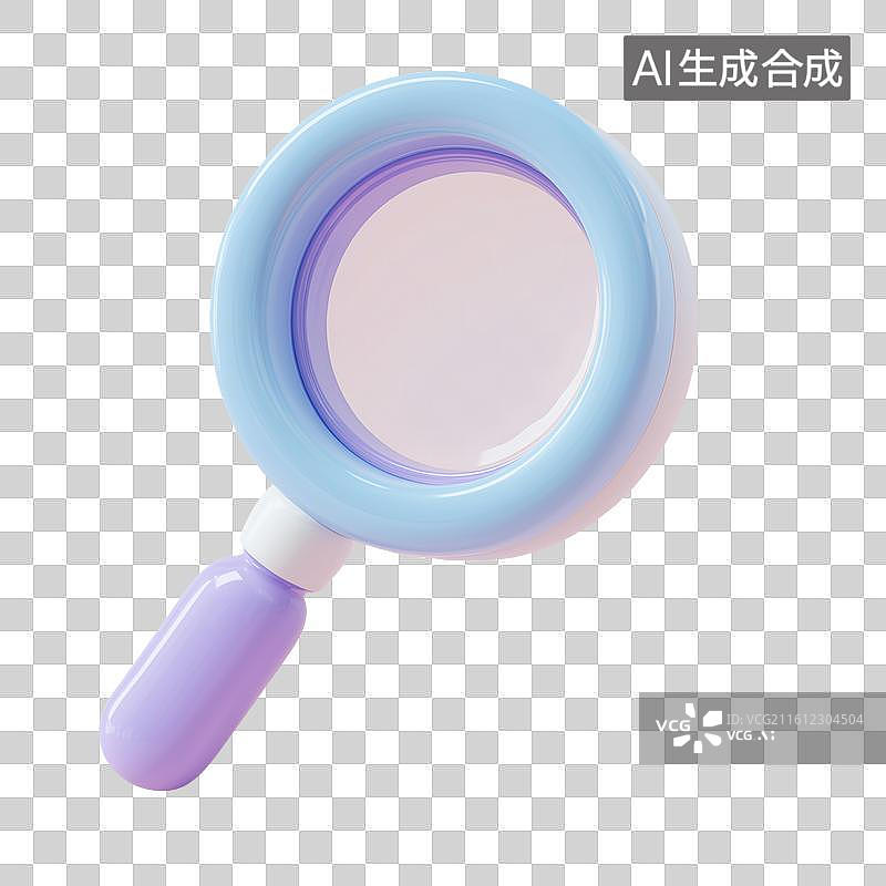 【AI数字艺术】可爱放大镜图标图片素材