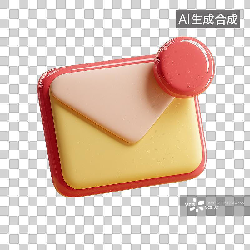【AI数字艺术】可爱信封图标图片素材