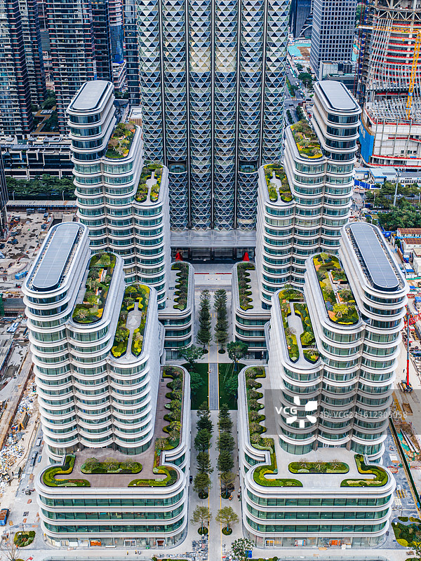 深圳湾超级总部招商银行总部大厦航拍图片素材