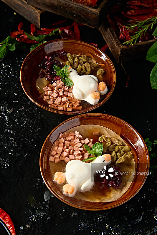 川渝美食手搓什锦冰粉图片素材