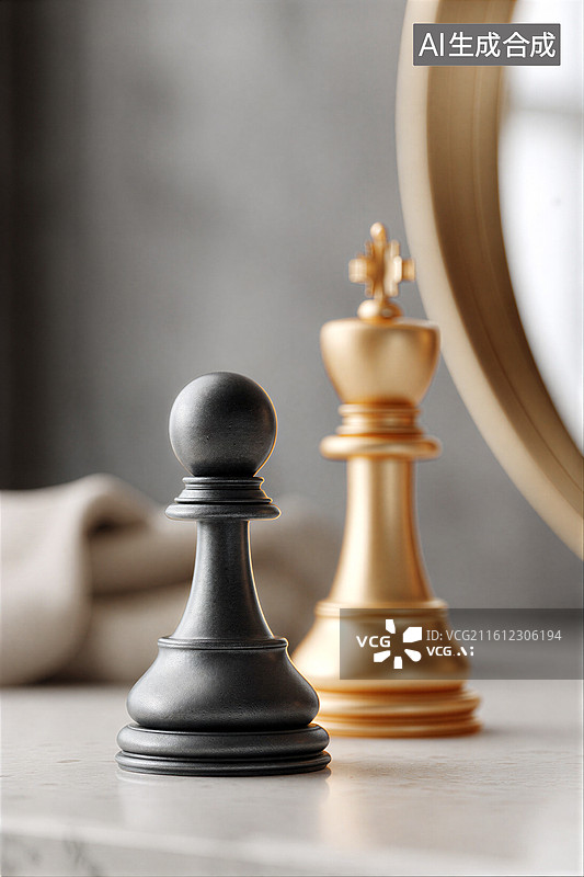 【AI数字艺术】国际象棋棋子摆件图片素材