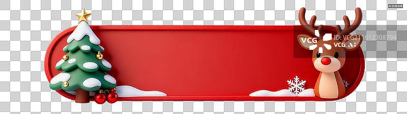 【AI数字艺术】圣诞节边框素材，新年边框元素，banner异形边框图片素材