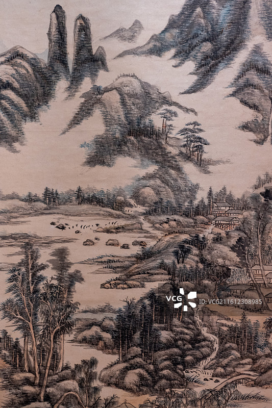 清溪远岫云山图图片素材