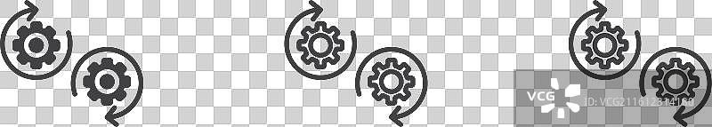 DevOps 图标集，白色背景图片素材