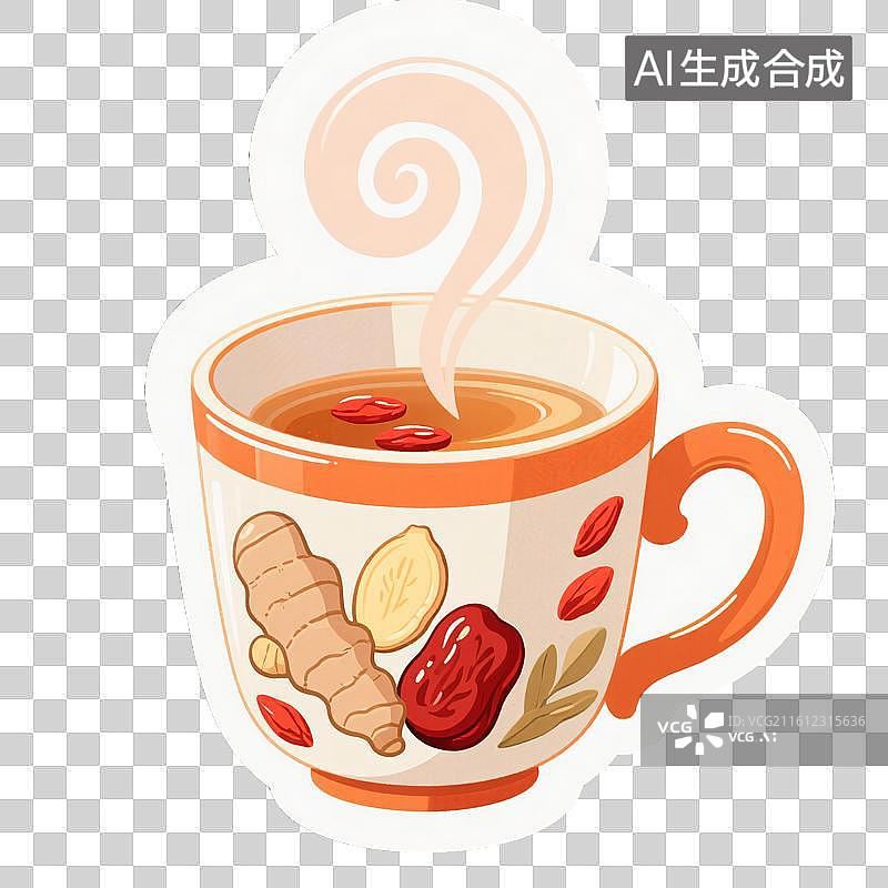 【AI数字艺术】暖冬养生茶饮图片素材