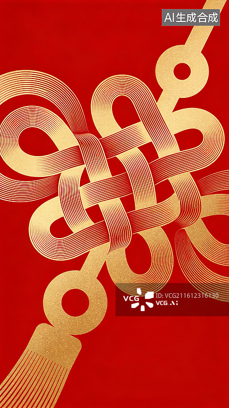 【AI数字艺术】中国结插画设计图片素材