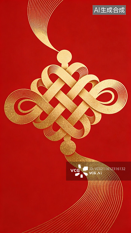 【AI数字艺术】中国结插画设计图片素材