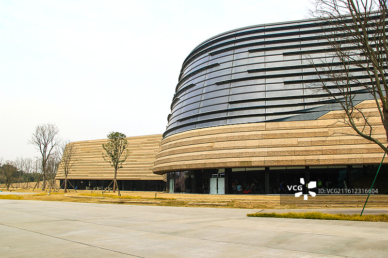 三星堆博物馆场馆建筑特写图片素材