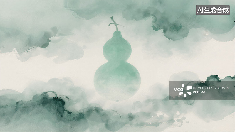 【AI数字艺术】云雾葫芦图片素材