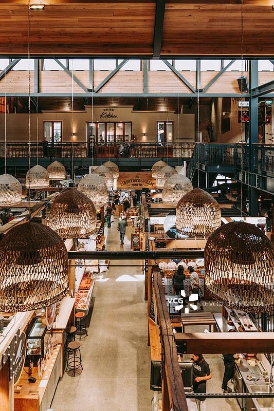 新西兰坎特伯雷基督城河畔市场图片素材