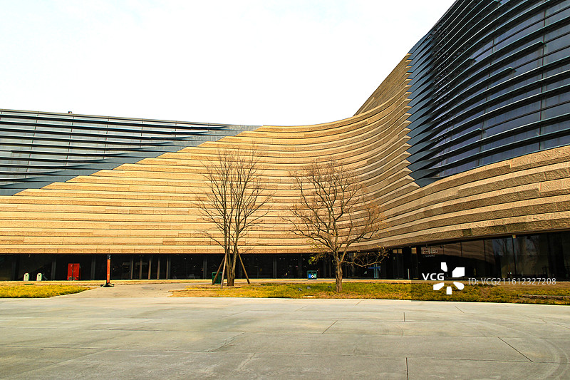 三星堆博物馆场馆建筑特写图片素材