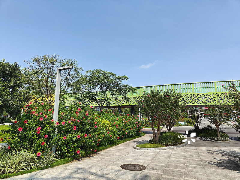 佛山市顺德区陈村南涌文化公园走廊过道图片素材