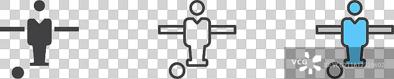 白底桌上足球图标集图片素材