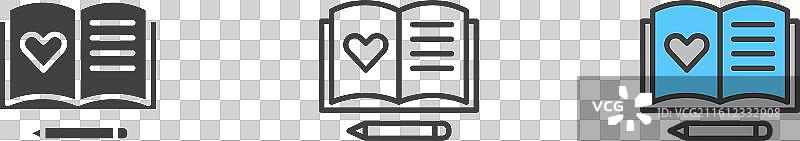 白色背景上的嘉宾预订图标集图片素材