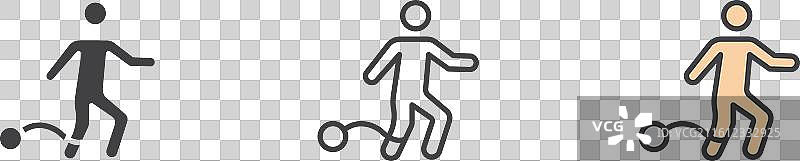 白色背景上的内疚人类图标集图片素材