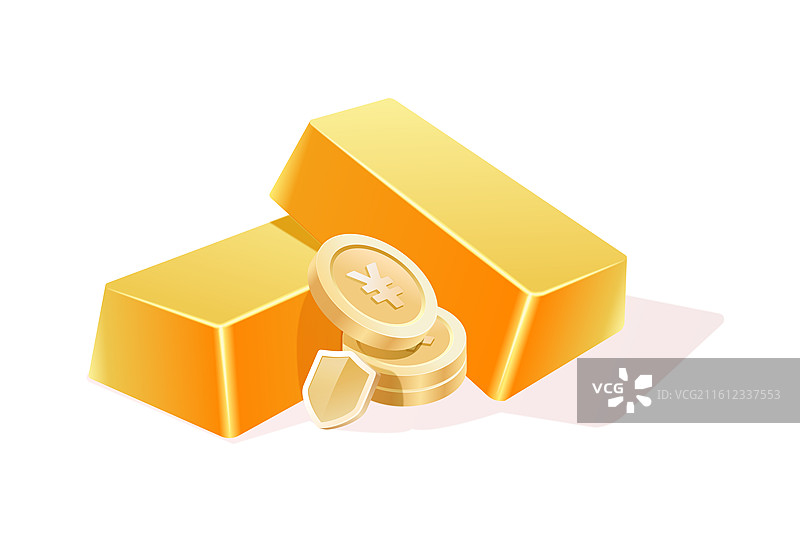 黄金价格投资理财运营金价涨跌3D插画图片素材