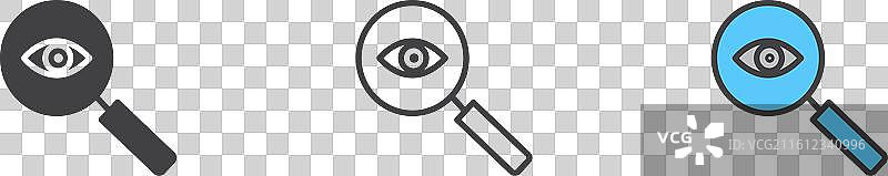 白色背景上的调查图标集图片素材