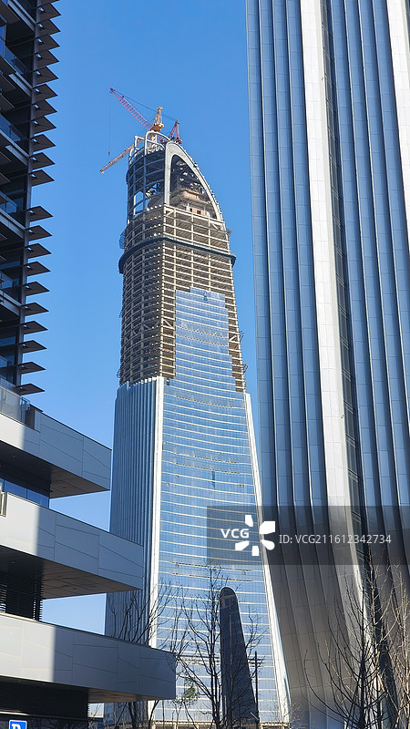 湖州建设中的浙北第一高楼图片素材